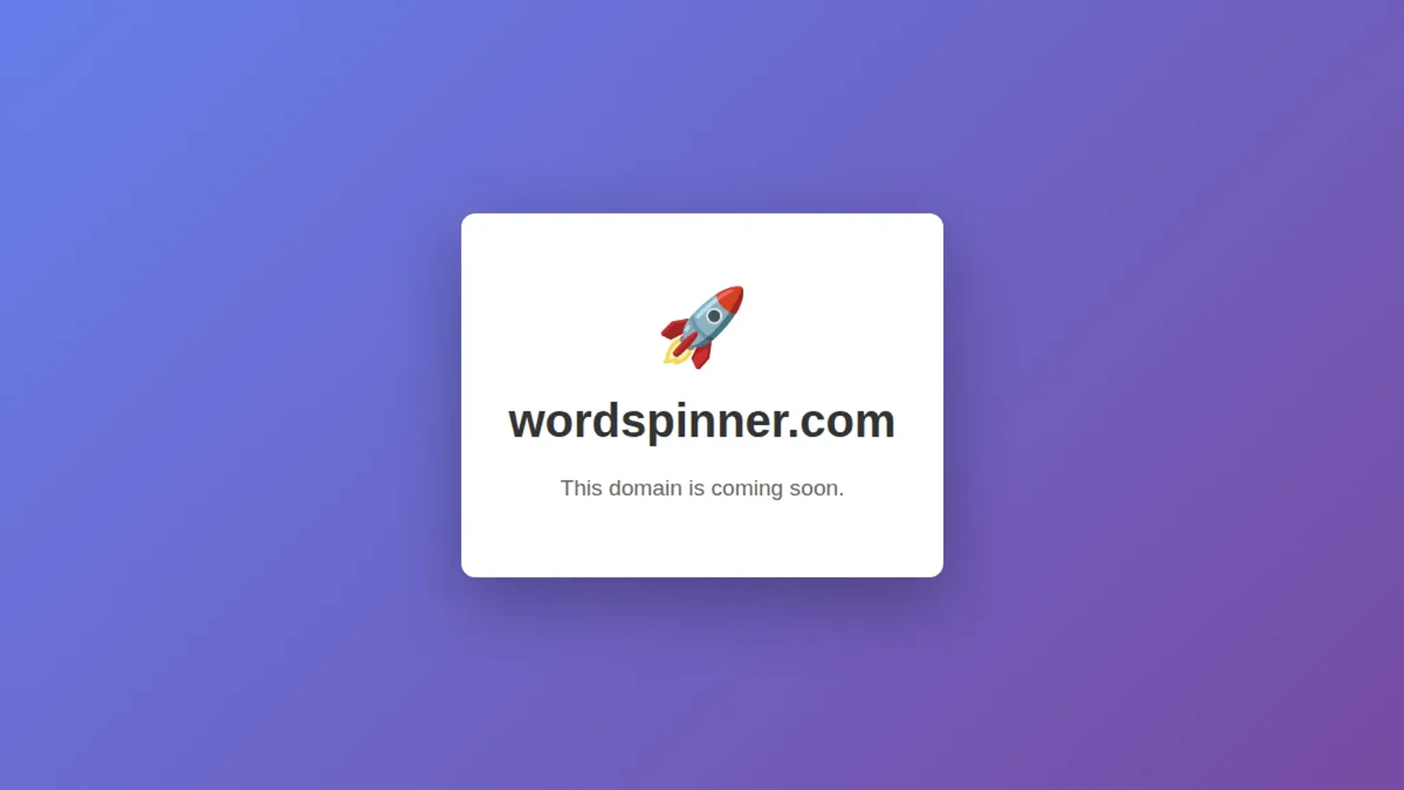 Screenshot of the wordspinner.com homepage, captured September 2026