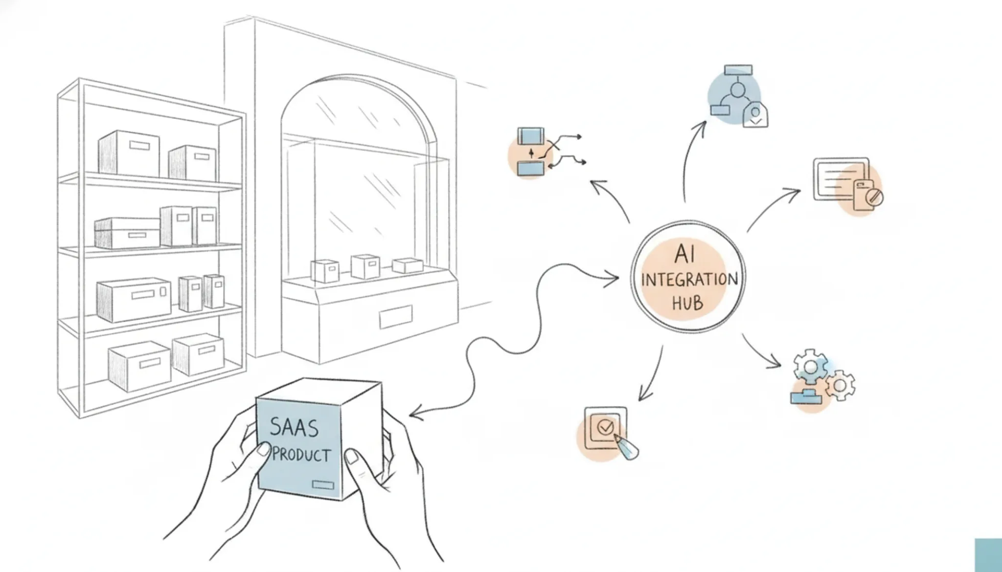 SAAS product AI integratie visual summary
