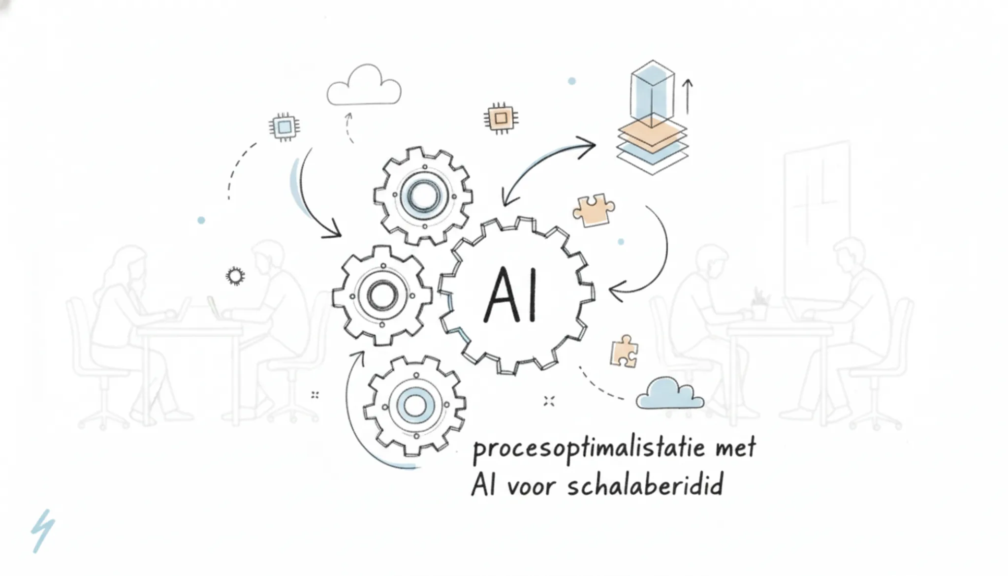 Procesoptimalisatie met AI voor schaalbaarheid: Procesoptimalisatie met AI: hoe je schaalt zonder extra personeel visual summary