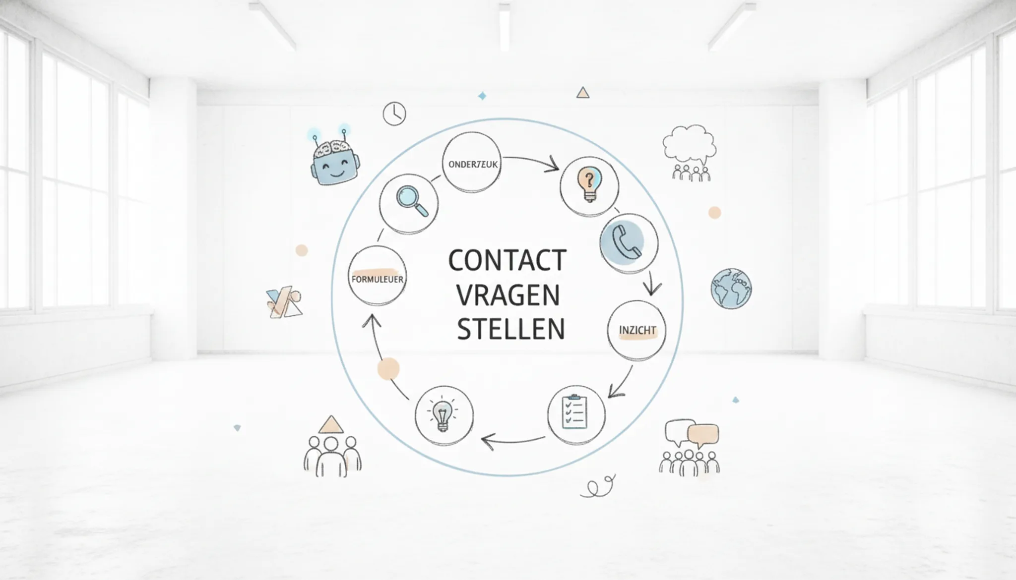 Contact vragen stellen: Hoe stel je de juiste vragen aan een AI-agent visual summary